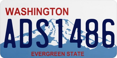 WA license plate ADS1486