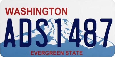 WA license plate ADS1487