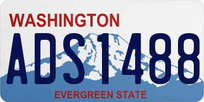 WA license plate ADS1488