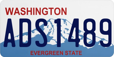 WA license plate ADS1489