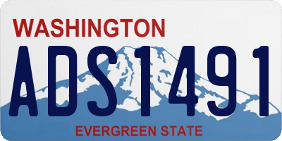 WA license plate ADS1491