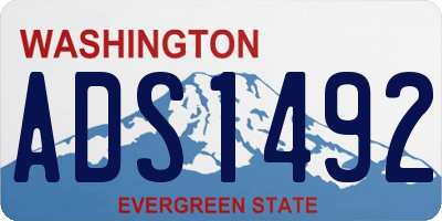 WA license plate ADS1492