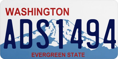 WA license plate ADS1494