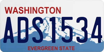 WA license plate ADS1534