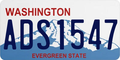 WA license plate ADS1547