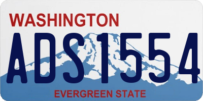 WA license plate ADS1554