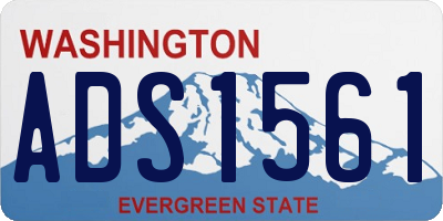 WA license plate ADS1561