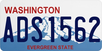 WA license plate ADS1562