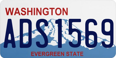 WA license plate ADS1569