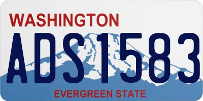 WA license plate ADS1583