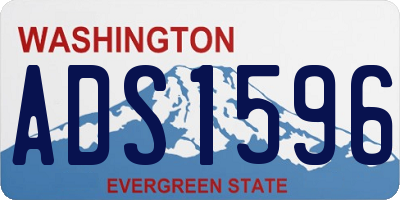 WA license plate ADS1596