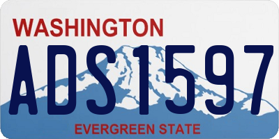WA license plate ADS1597
