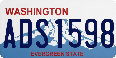 WA license plate ADS1598