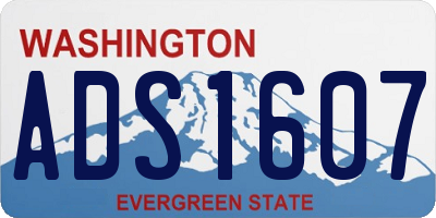 WA license plate ADS1607