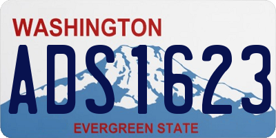 WA license plate ADS1623