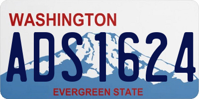 WA license plate ADS1624