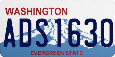 WA license plate ADS1630
