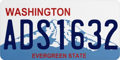 WA license plate ADS1632