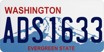 WA license plate ADS1633