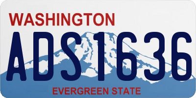 WA license plate ADS1636
