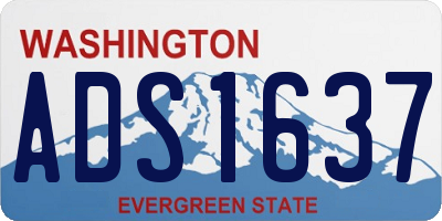 WA license plate ADS1637