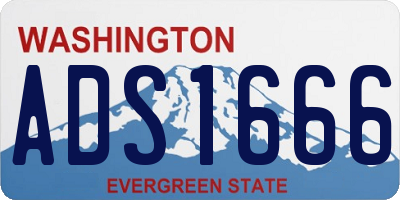 WA license plate ADS1666