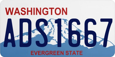 WA license plate ADS1667