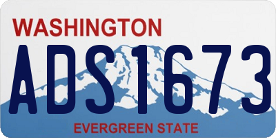 WA license plate ADS1673
