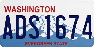 WA license plate ADS1674