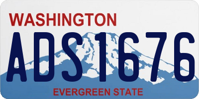 WA license plate ADS1676