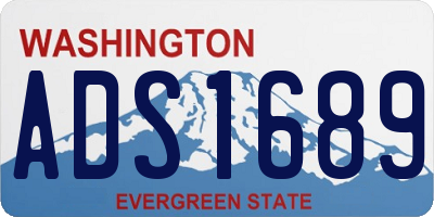 WA license plate ADS1689