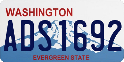 WA license plate ADS1692