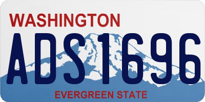 WA license plate ADS1696