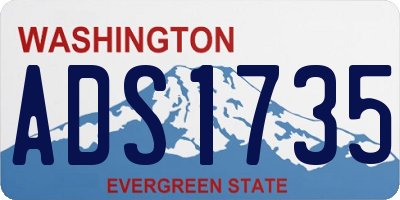 WA license plate ADS1735
