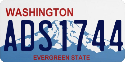 WA license plate ADS1744