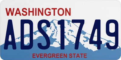 WA license plate ADS1749