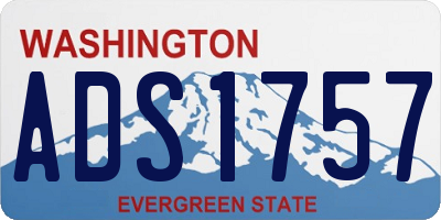 WA license plate ADS1757