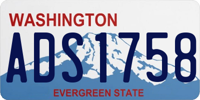 WA license plate ADS1758