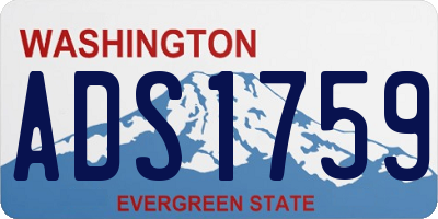 WA license plate ADS1759