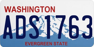 WA license plate ADS1763