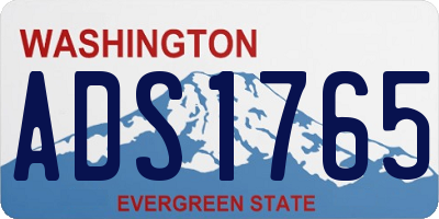 WA license plate ADS1765