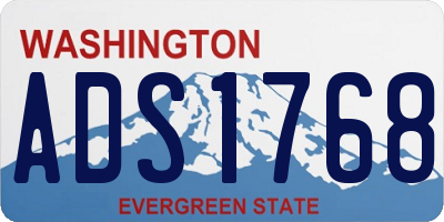 WA license plate ADS1768