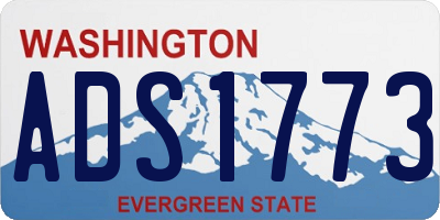 WA license plate ADS1773