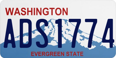 WA license plate ADS1774