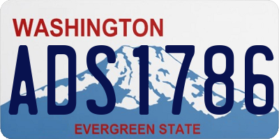 WA license plate ADS1786