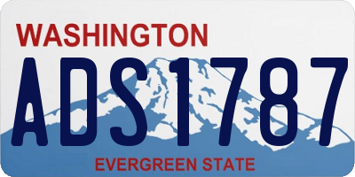 WA license plate ADS1787