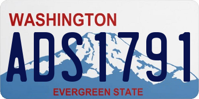 WA license plate ADS1791