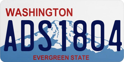 WA license plate ADS1804