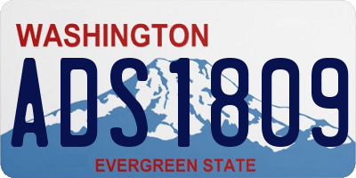 WA license plate ADS1809