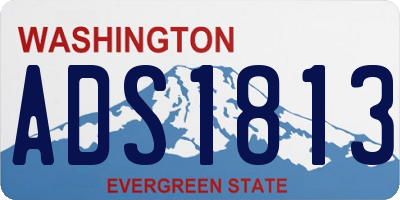 WA license plate ADS1813